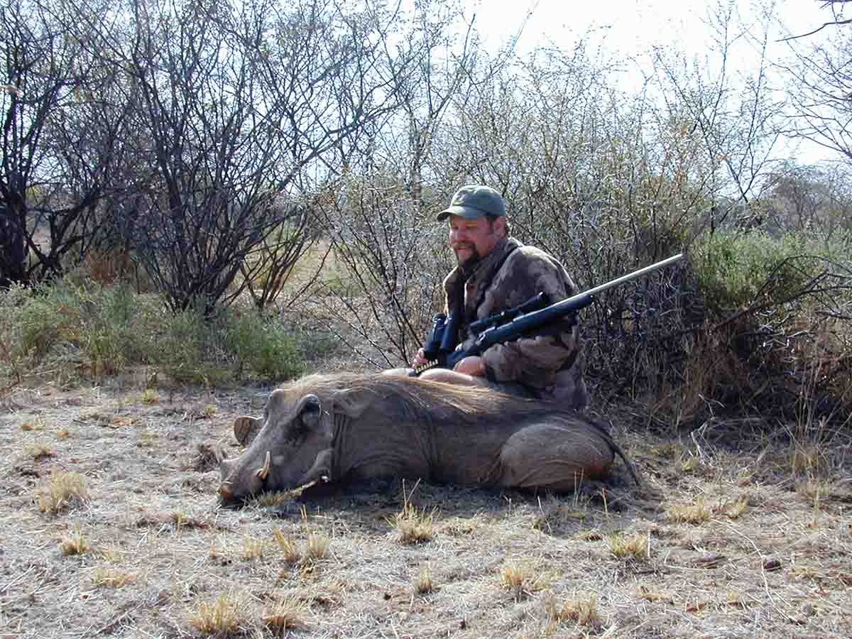 Lee’s custom Remington Model 700 .270 Winchester loaded with Swift A-Frame bullets worked just fine on warthogs and larger plains game in South Africa.